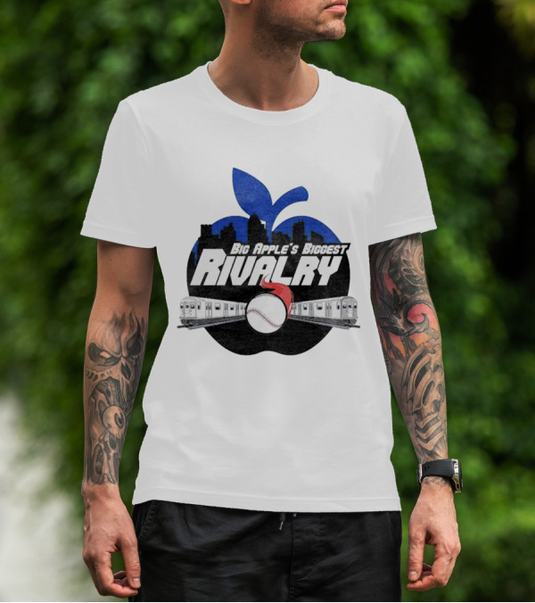 Big Apple's Biggest Rivalry Subway Baseball Skyline T-Shirt