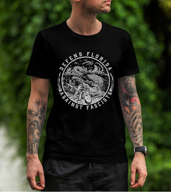 Defend Florida Against Fascists Alligator T-Shirt