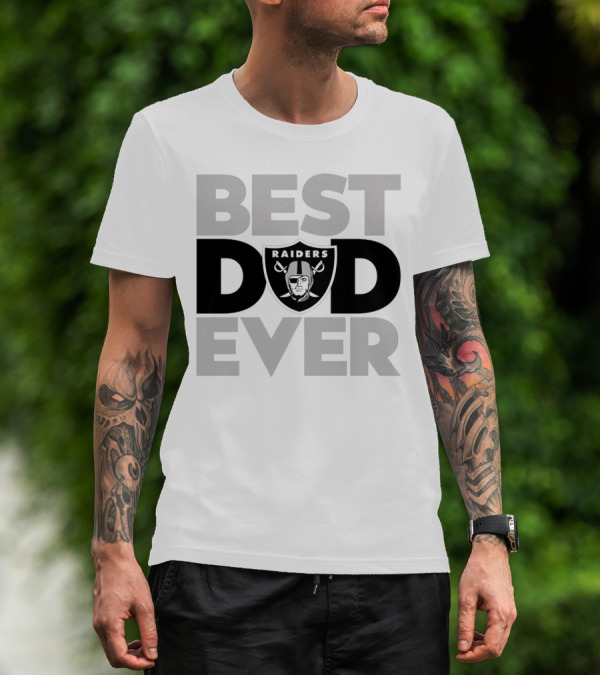 Best Dad Ever Raiders NFL Las Vegas T-Shirt