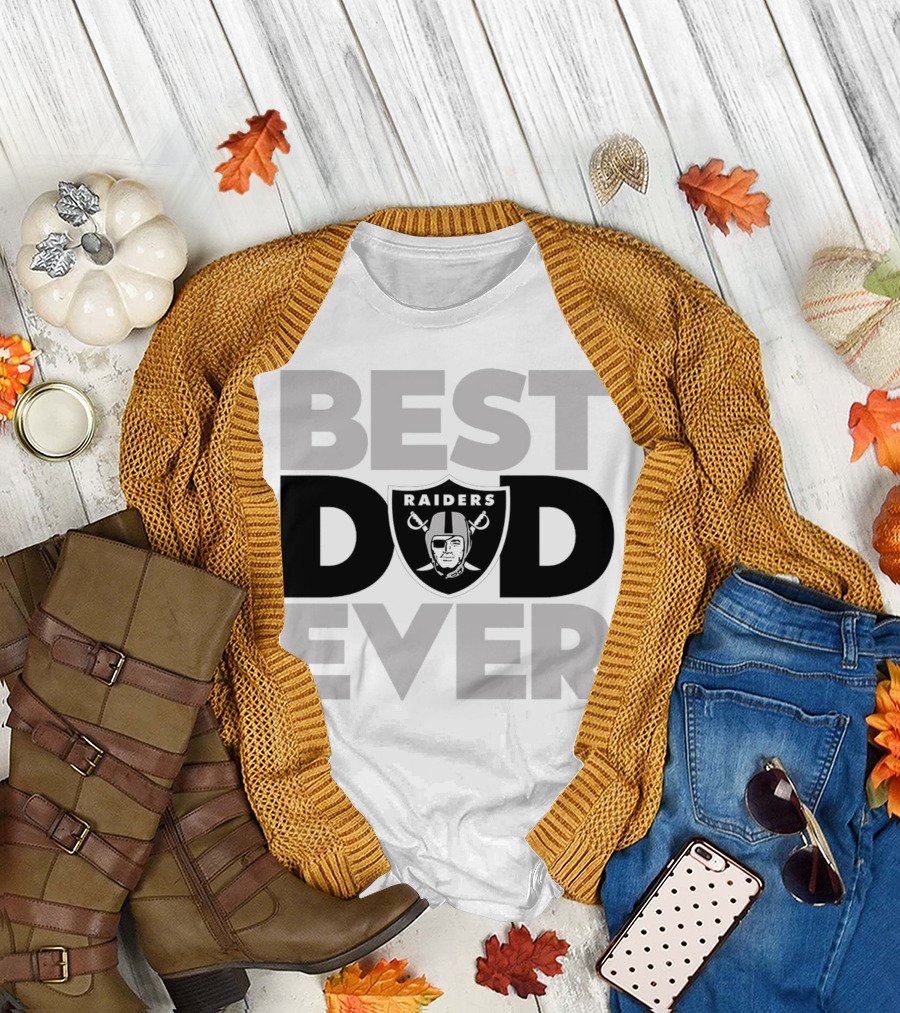 Best Dad Ever Raiders NFL Las Vegas T-Shirt