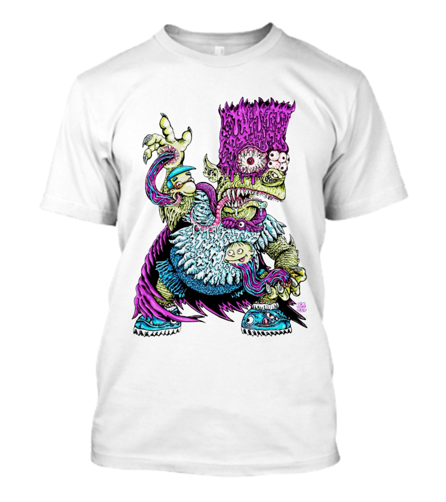 Caped Monster Bart Simpson Surreal T-Shirt