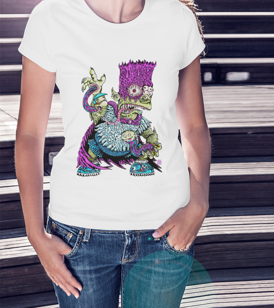 Caped Monster Bart Simpson Surreal T-Shirt
