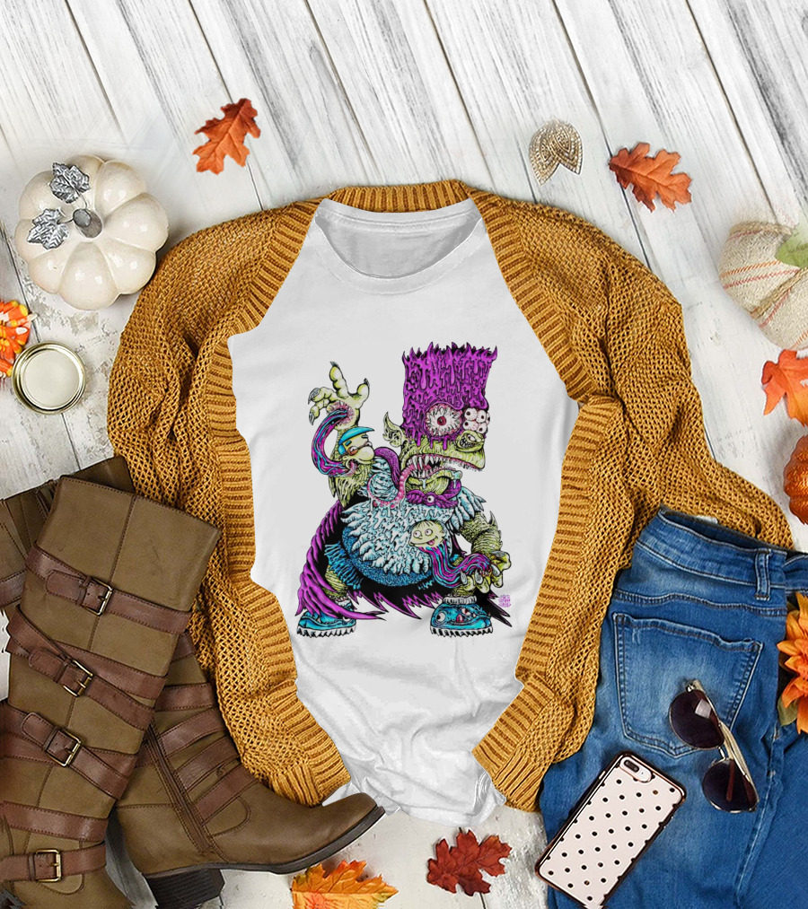 Caped Monster Bart Simpson Surreal T-Shirt