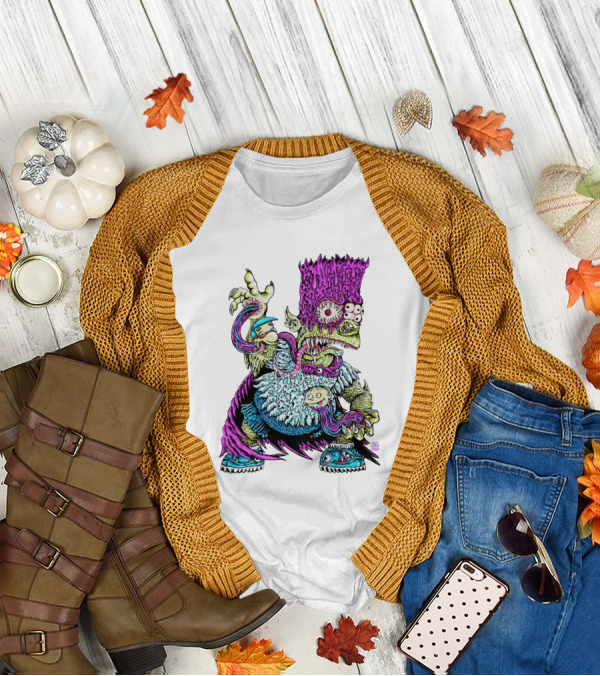 Caped Monster Bart Simpson Surreal T-Shirt