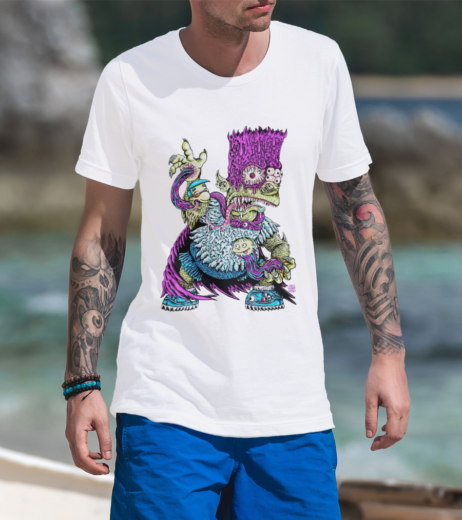 Caped Monster Bart Simpson Surreal T-Shirt