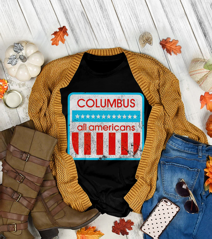 Columbus All Americans Stars and Stripes Softball T-Shirt