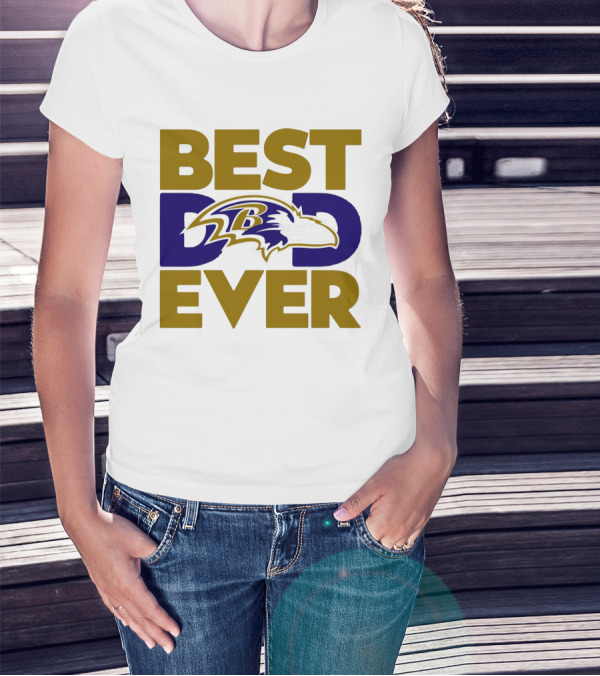 Best Dad Ever NFL Baltimore Ravens T-Shirt