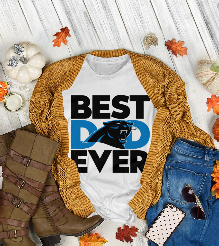 Best Dad Ever Carolina Panthers NFL Fan T-Shirt