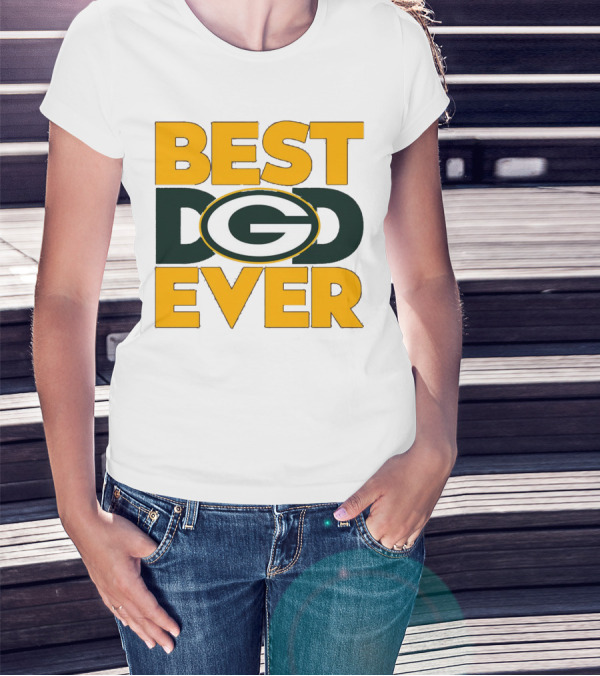 Best Dad Ever Green Bay Packers Logo NFL T-Shirt