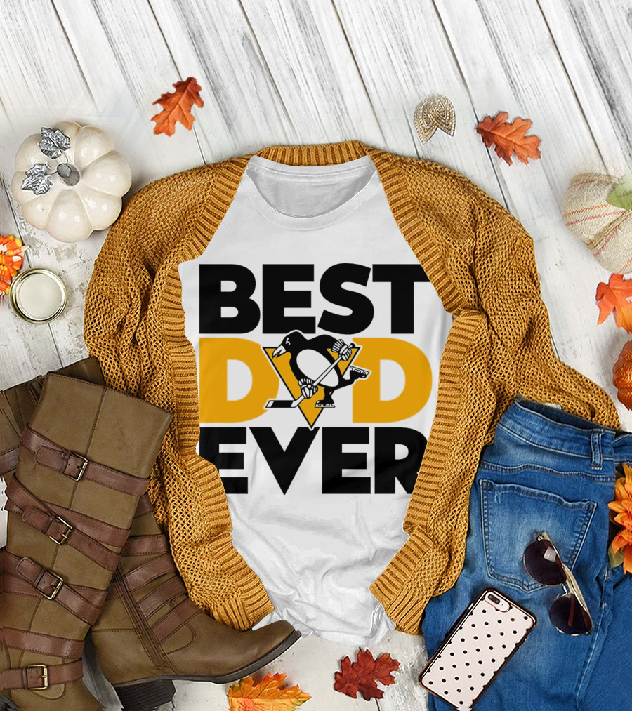 Best Dad Ever NHL Pittsburgh Penguins T-Shirt
