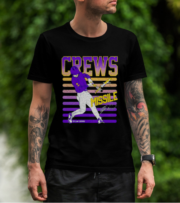 Crews Missile Dylan Crews LSU Tigers Signature T-Shirt