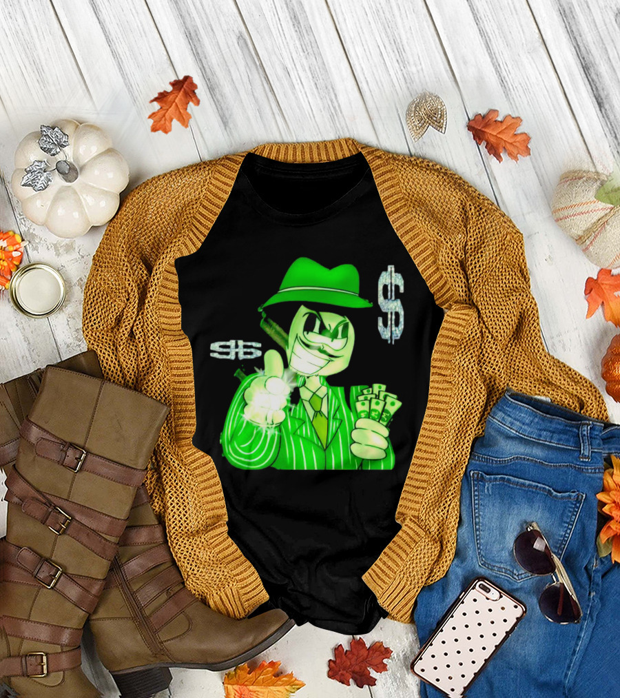 Gangsta Sponge Whang Dollar Suit Fedora Money T-Shirt