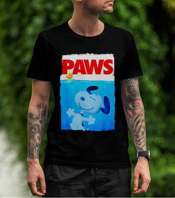 Paws Snoopy And Woodstock Szurkulet T-Shirt