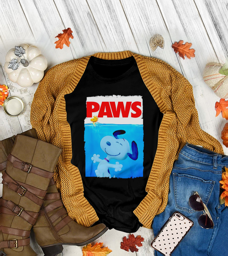 Paws Snoopy and Woodstock Szurkulet T-Shirt
