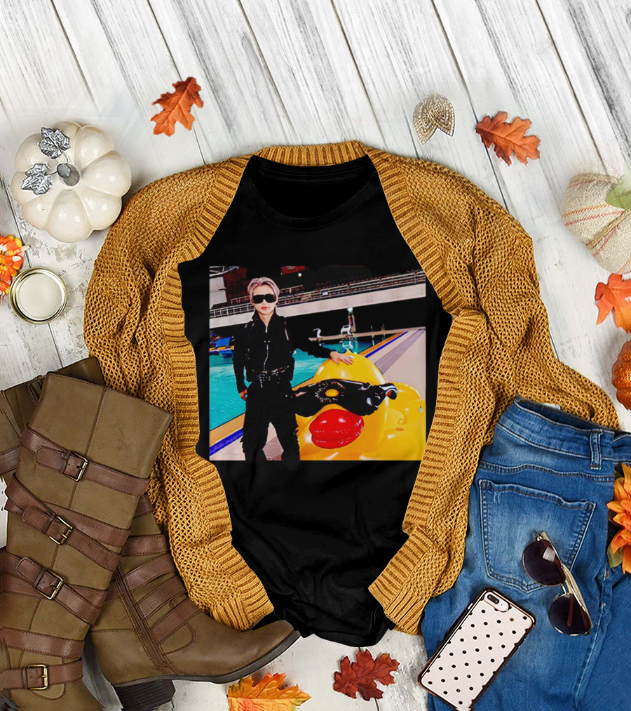 Stray Kids Felix by Pool with Giant Sunglasses Duck T-Shirt