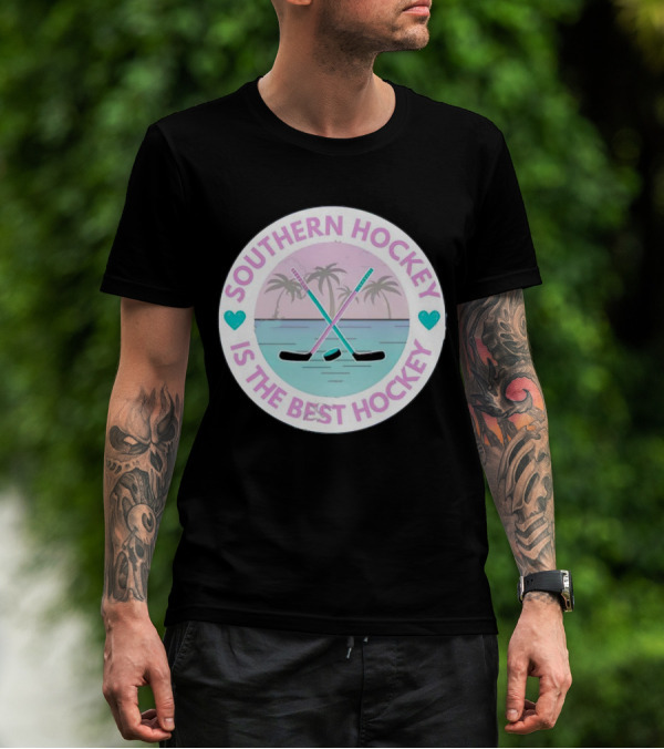 Southern Hockey Is The Best Hockey Palms And Crossed Sticks T-Shirt