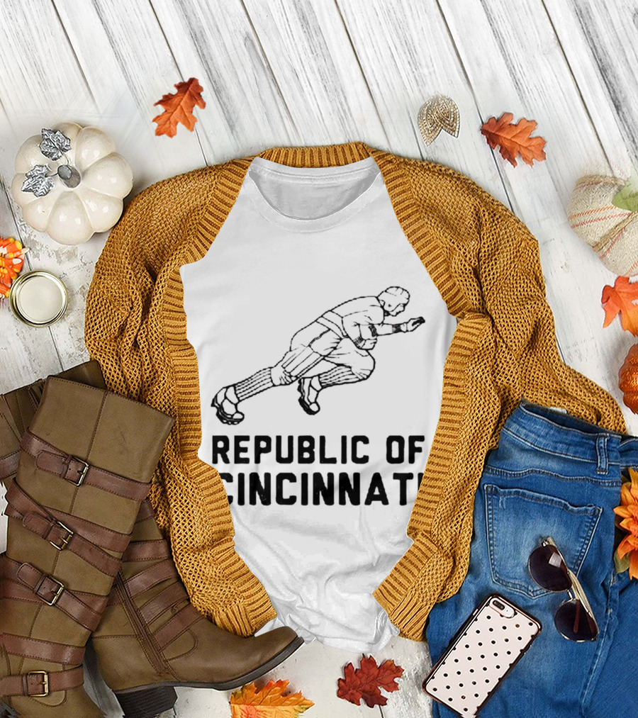 Republic of Cincinnati Football Running Back Player T-Shirt