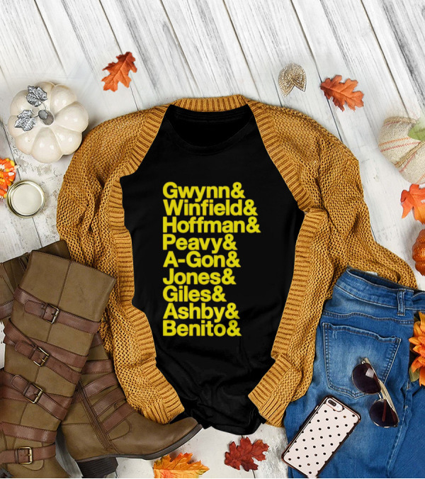 San Diego Baseball Gwynn Winfield Hoffman Peavy A-Gon Jones Giles Ashby Benito T-Shirt