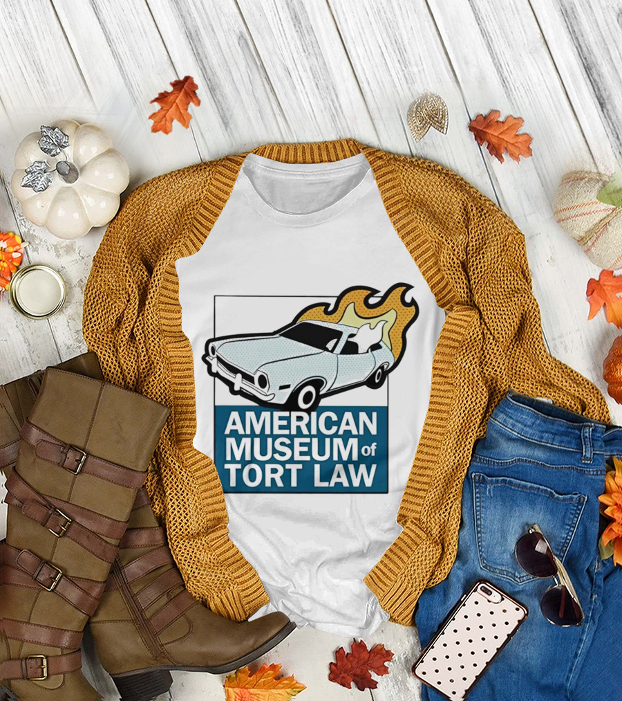 American Museum of Tort Law Flaming Car T-Shirt