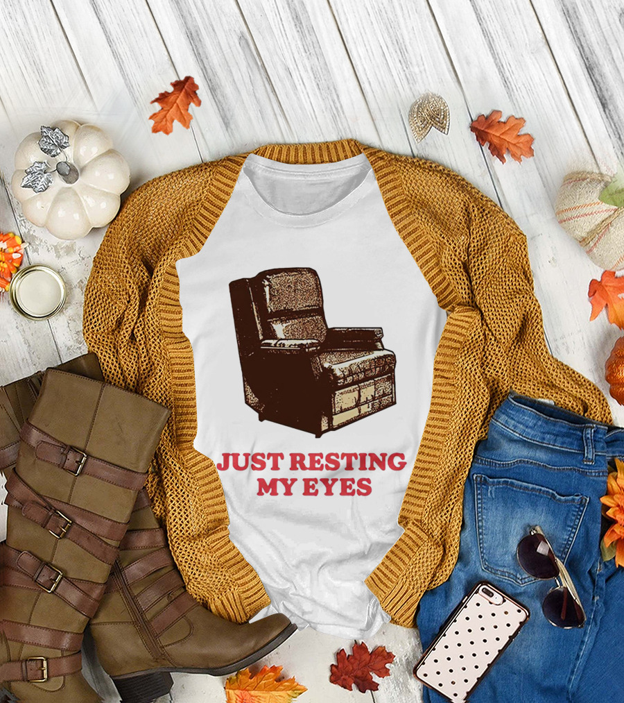Just Resting My Eyes Armchair Retro Humor T-Shirt