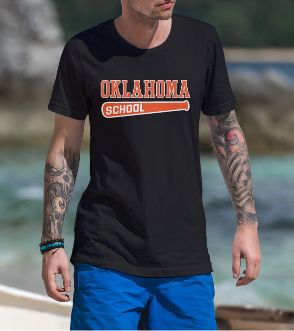 Oklahoma School Baseball Bat T-Shirt