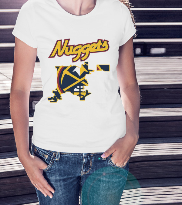 Nuggets Denver Map Basketball Team T-Shirt