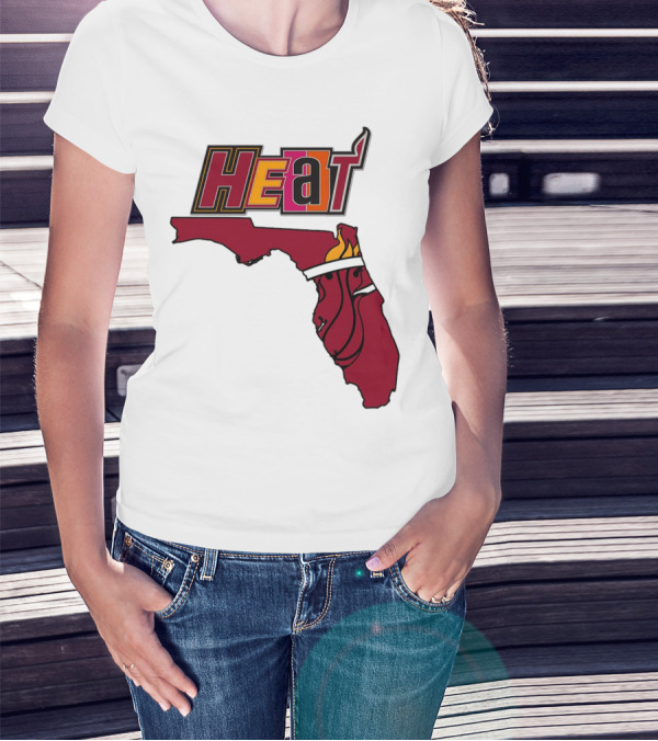 Heat Map Florida Basketball Emblem T-Shirt