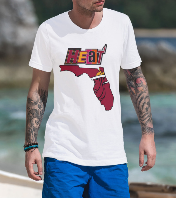 Heat Map Florida Basketball Emblem T-Shirt
