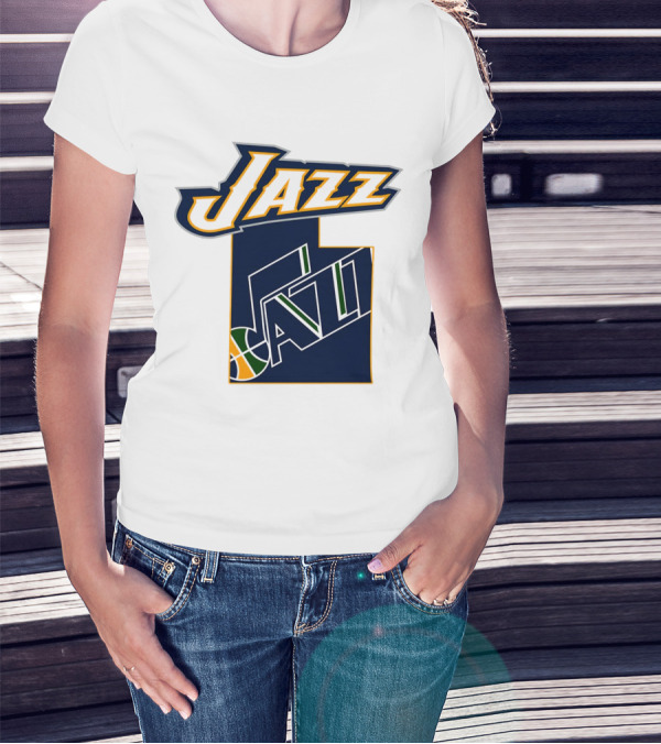 Jazz Utah Map T-Shirt