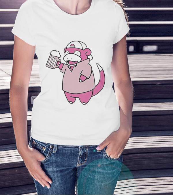 Slowpoke Pokemon Slowbro Frat Beer Cap T-Shirt
