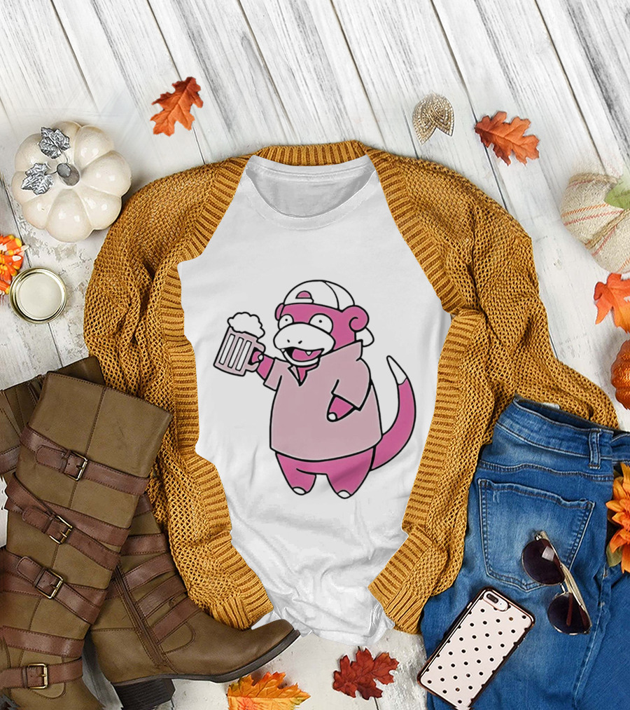Slowpoke Pokemon Slowbro Frat Beer Cap T-Shirt