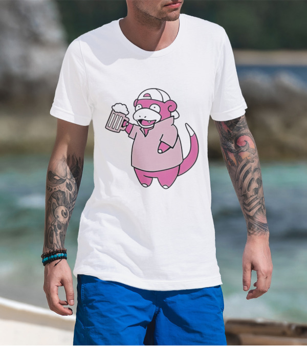 Slowpoke Pokemon Slowbro Frat Beer Cap T-Shirt