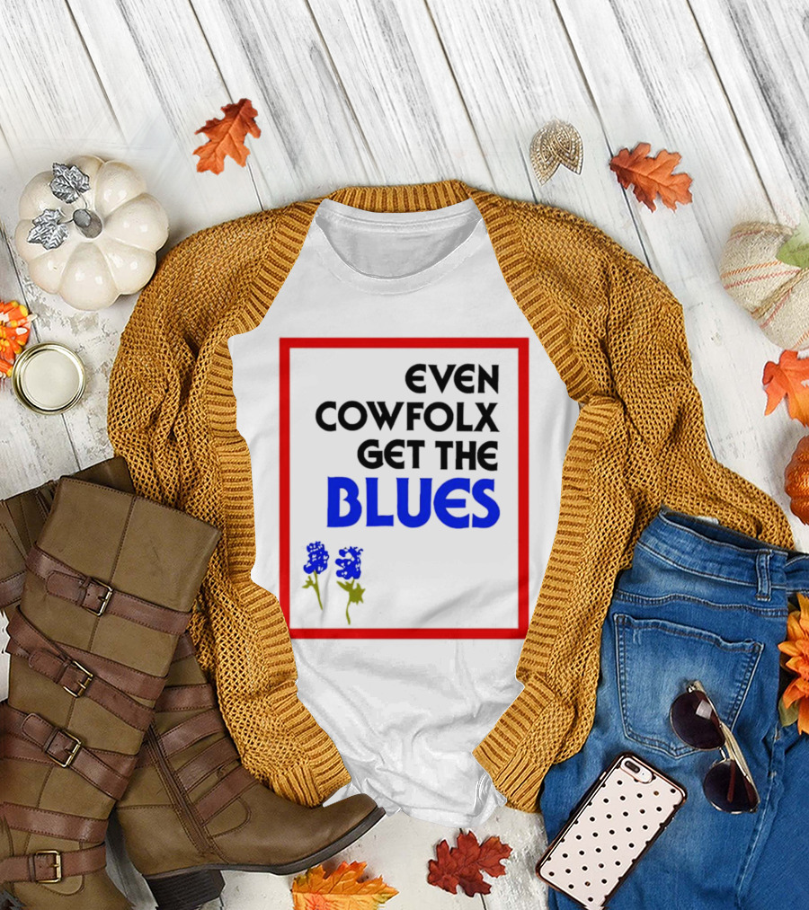 Even Cowfolx Get the Blues with Blue Roses T-Shirt