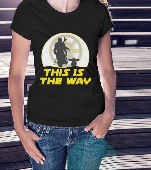 Boston Bruins This Is The Way Mandalorian Crossover T-Shirt