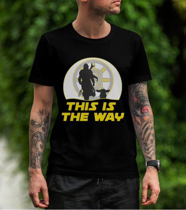 Boston Bruins This Is The Way Mandalorian Crossover T-Shirt