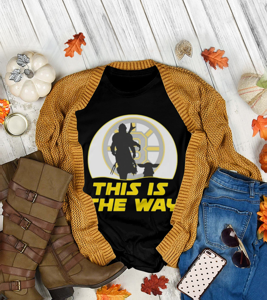 Boston Bruins This Is The Way Mandalorian Crossover T-Shirt