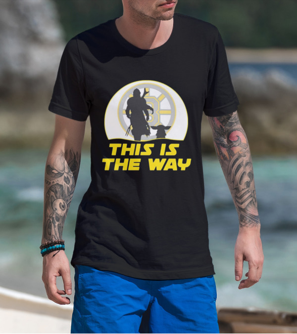 Boston Bruins This Is The Way Mandalorian Crossover T-Shirt