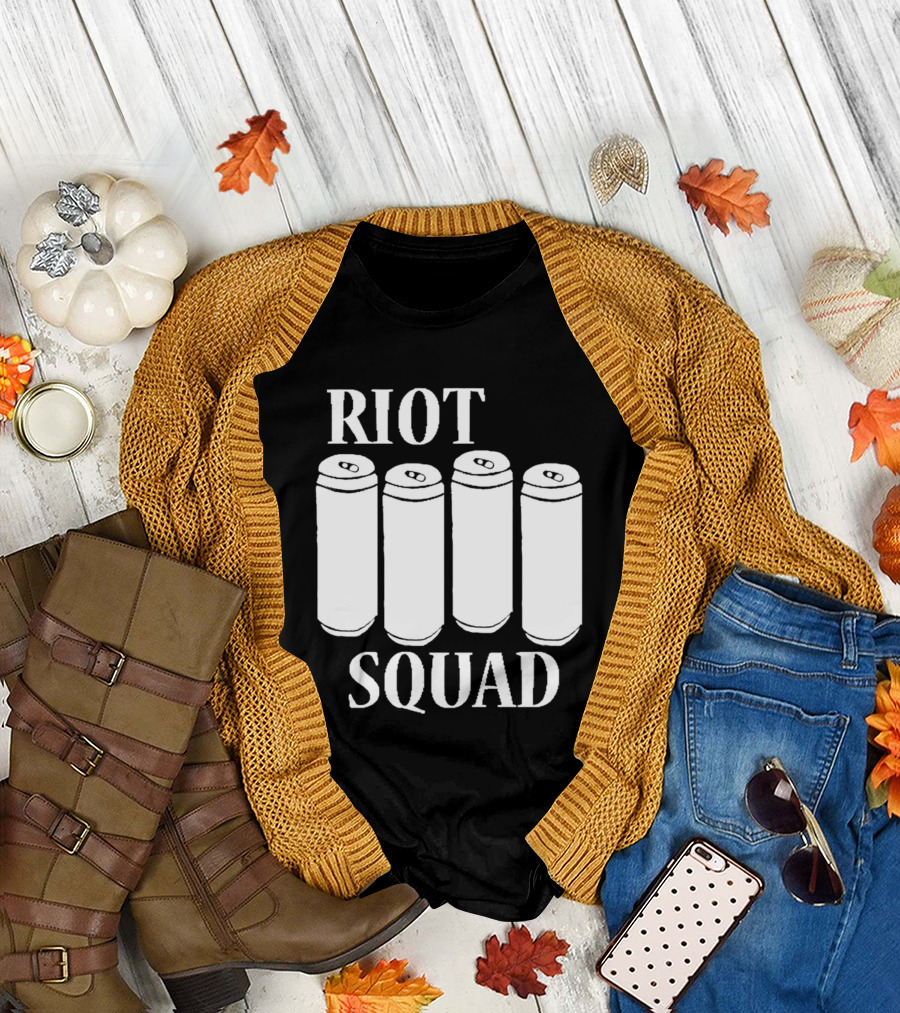 Riot Squad Beer Can Four Pack T-Shirt