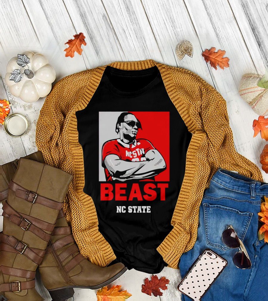 NC State Beast Shades DJ Burns Wolfpack T-Shirt