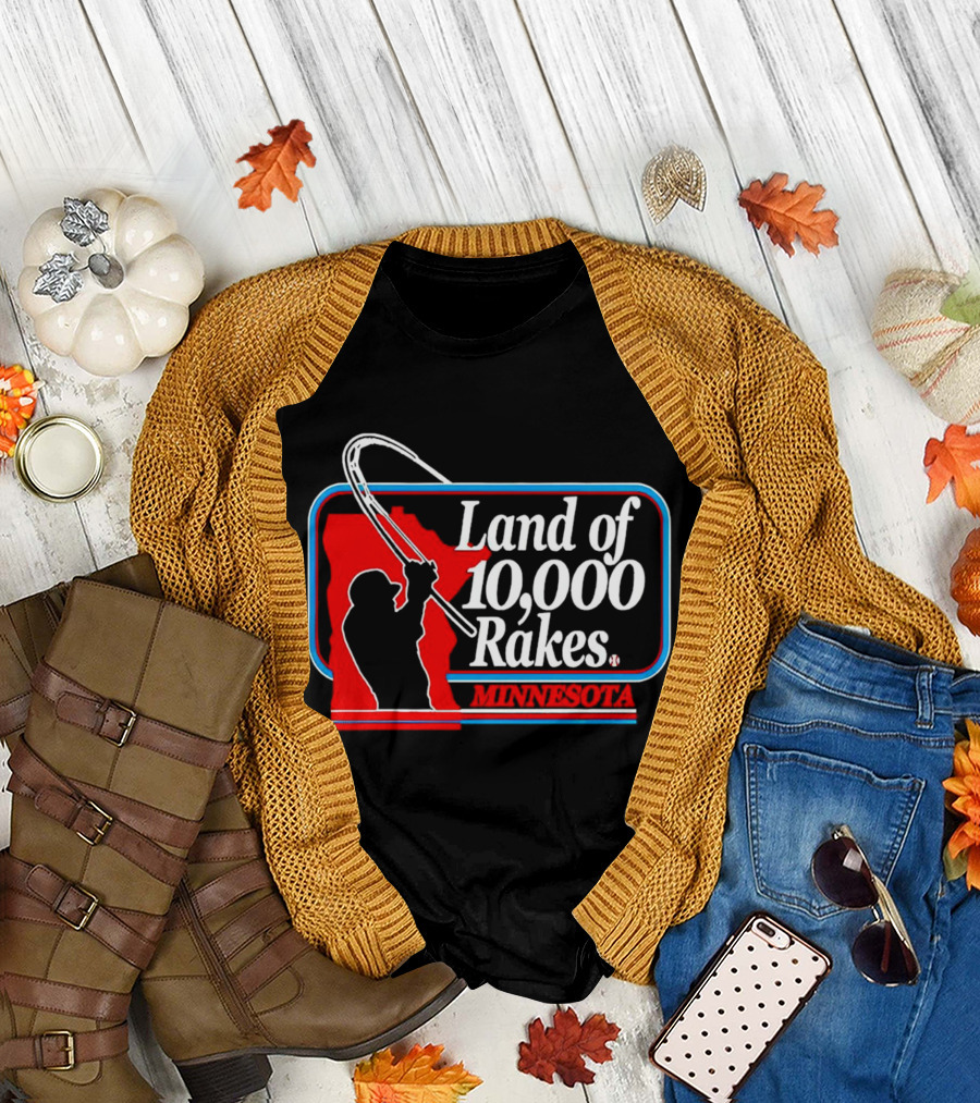 Land of 10,000 Rakes Minnesota Fishing T-Shirt