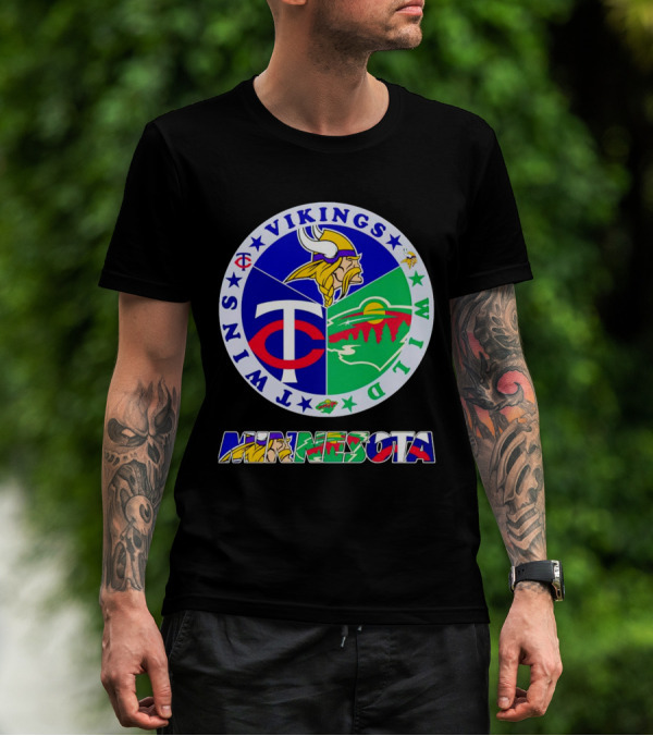 Minnesota Twins Vikings Wild Team Sports T-Shirt