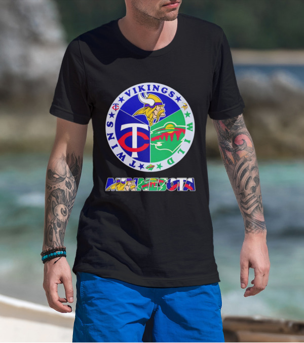 Minnesota Twins Vikings Wild Team Sports T-Shirt