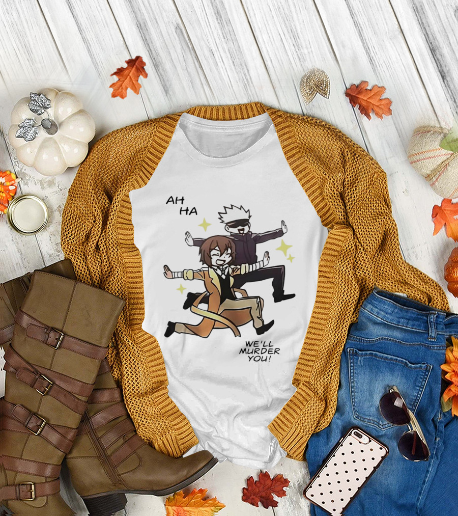 Ah Ha We’ll Murder You Cartoon Characters Dance Pose with Stars T-Shirt