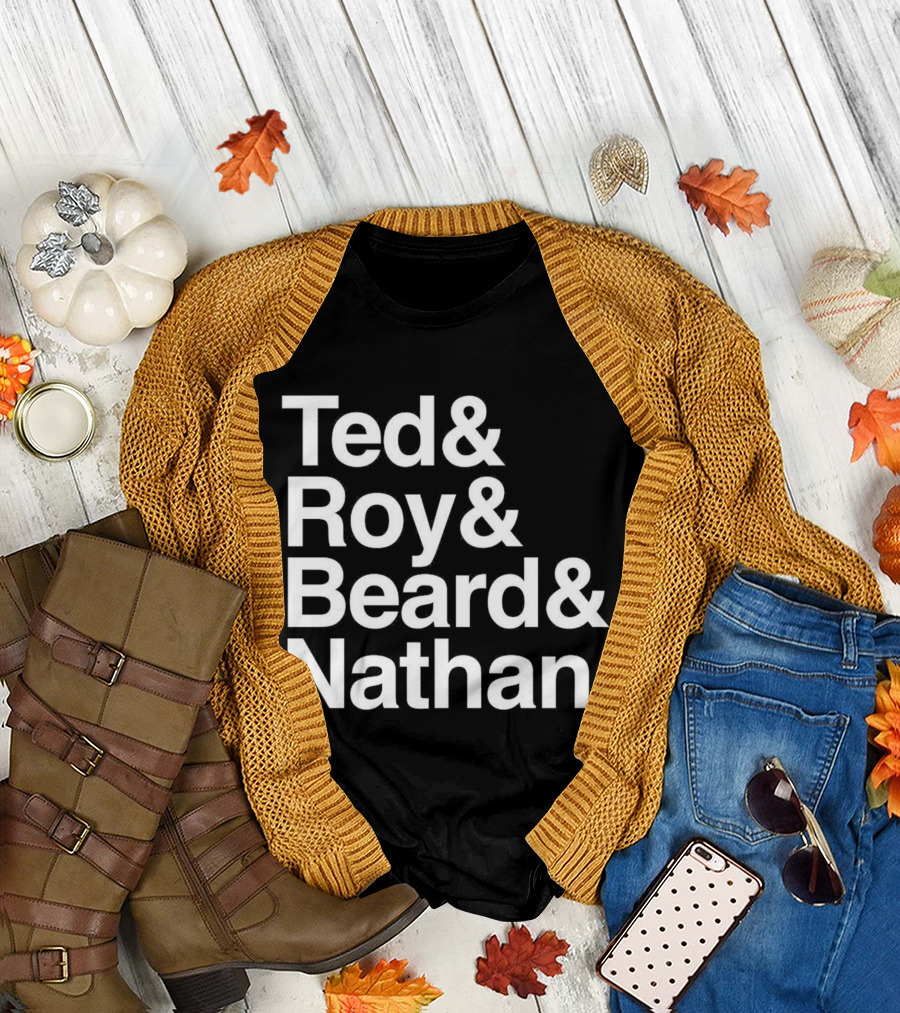 Ted Roy Beard And Nathan Text Block T-Shirt