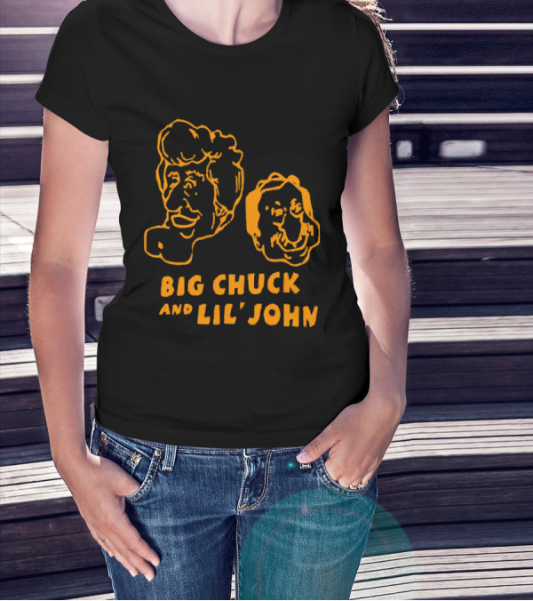 Big Chuck And Lil’ John Caricature Classic Faces T-Shirt