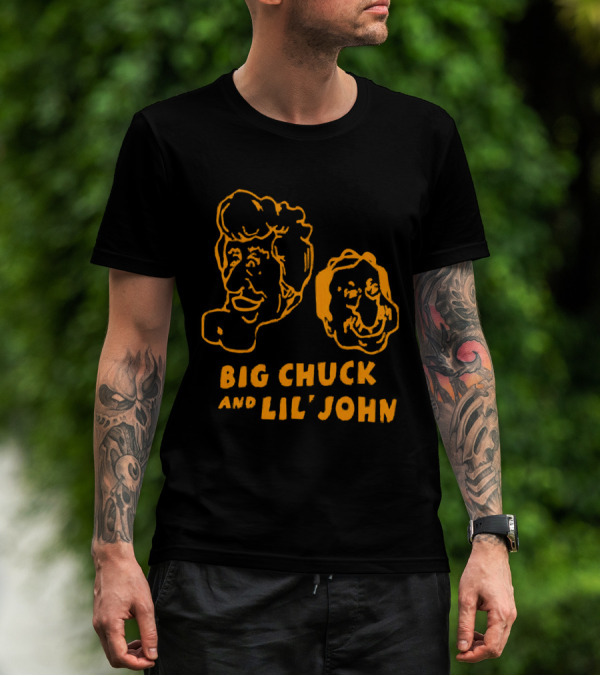 Big Chuck And Lil’ John Caricature Classic Faces T-Shirt