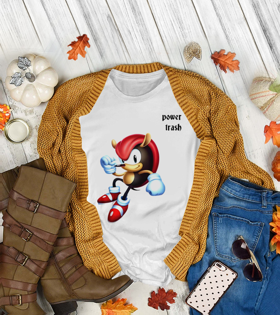 Mighty the Armadillo Power Trash Fist Ready T-Shirt