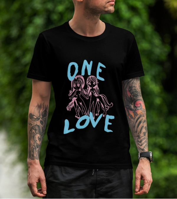 ONE LOVE Anime Characters Duo T-Shirt