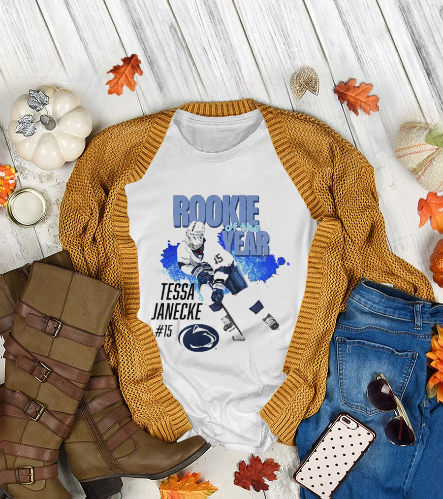 Tessa Janecke #15 Rookie of the Year Hockey Player T-Shirt