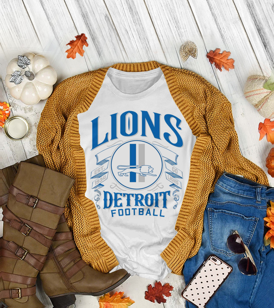 Detroit Lions Football Go Lions Est 1934 T-Shirt